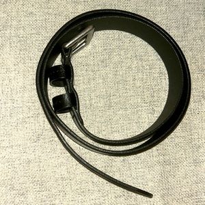 Black belt, perfect condition silver buckle for men size medium.